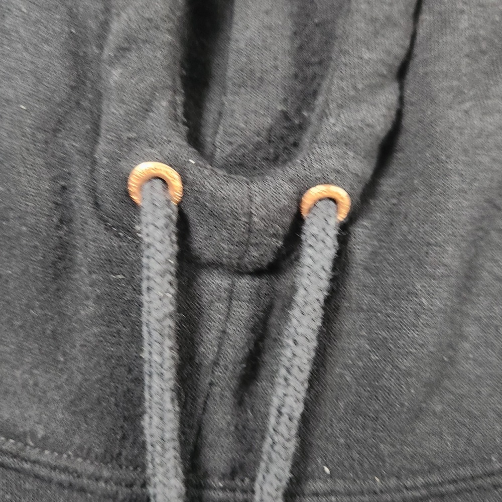 Volcom Lived In Lounge Black Hooded Fleece Sweatshirt Hoodie WOMEN'S M/L - Picture 5 of 9